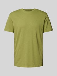 T-shirt z okrągłym dekoltem model 'ASPEN SLUB’ od SELECTED HOMME Zielony - 10
