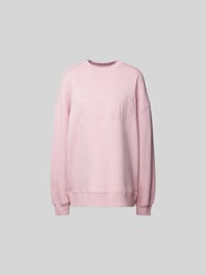 Oversized Sweatshirt mit Label-Stitching von ROTATE Pink - 7