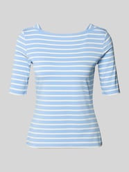 Slim fit T-shirt van viscosemix van COMMA - 10