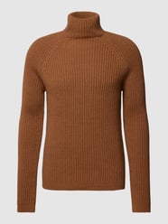 Strickpullover mit Stehkragen Modell 'Arvid' von Drykorn Braun - 25