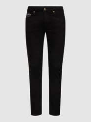 Jeans aus Baumwoll-Mix mit Logo-Patch von Versace Jeans Couture Grau / Schwarz - 43