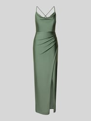 Abendkleid mit Wasserfall-Ausschnitt und Gehschlitz von V.M. - 40
