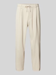 Relaxed Fit Bundfaltenhose mit elastischem Bund von BOSS Green Beige - 8