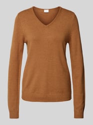 Gebreide pullover met V-hals van Vila Bruin - 27