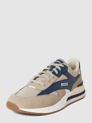 Sneaker aus Leder-Mix mit Label-Details Modell 'Kurt' von BOSS Beige - 30