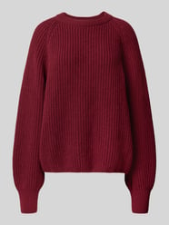 Loose Fit Pullover aus Woll-Mix Modell 'RIB KNIT' von ARMEDANGELS Bordeaux - 44