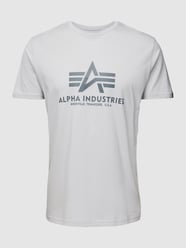 T-Shirt mit Label-Print von Alpha Industries Grau - 3