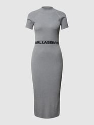 Strickkleid in Ripp-Optik von Karl Lagerfeld Silber - 33
