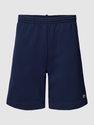 Sweatshorts mit Label-Applikation von Lacoste Blau - 34