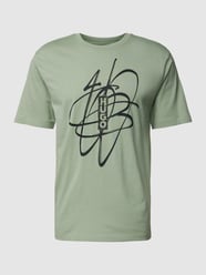 T-Shirt mit Label-Print  Modell 'Dapuseni' von HUGO Mint - 42