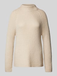 Strickpullover mit Effektgarn von Jake*s Collection Beige - 28