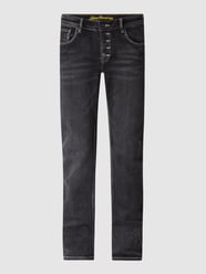 Slim Fit Jeans mit Stretch-Anteil Modell 'Alex'  von Blue Monkey Schwarz - 23