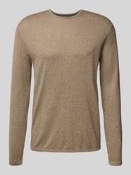 Regular Fit Pullover aus reiner Baumwolle in Strick-Optik von Christian Berg Men Beige - 26