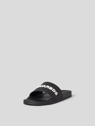 Slides mit Label-Detail von Dsquared2 Schwarz - 1