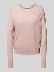 Gebreide pullover met ronde hals van Jake*s Collection Roze - 32