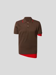 Poloshirt mit Kontrastbesatz von Jacquemus Braun - 35