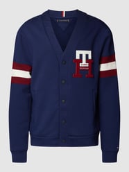 Sweatjacke mit Logo-Stitching von Tommy Hilfiger Blau - 32