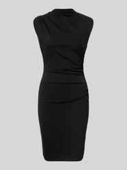 Knielanges Kleid mit Raffungen Modell 'BEATRE' von Drykorn Schwarz - 7