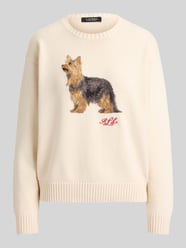 Sweter z intarsją z motywem psa z czystej bawełny od Lauren Ralph Lauren - 35