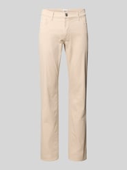 slim fit broek met steekzakken model 'Chuck' van Brax Beige - 37
