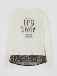 Shirt met lange mouwen in dubbele-laagjeslook van Guess Wit - 38