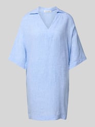 Knielanges Leinenkleid mit V-Ausschnitt von Christian Berg Woman - 10
