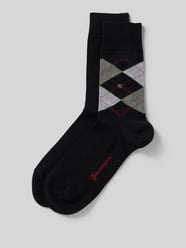 Socken mit Label-Applikation von Burlington Schwarz - 12