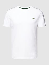 T-Shirt mit Logo-Stitching von Lacoste Weiß - 38