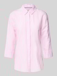 Regular fit linnen blouse met 3/4-mouwen, model 'Vickie' van Brax Fuchsia - 46