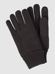 Touchscreen-Handschuhe mit Woll-Anteil von Esprit Grau / Schwarz - 46