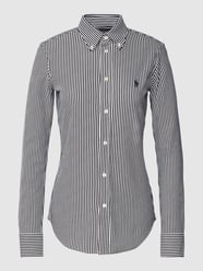 Overhemdblouse met logostitching, model 'HEIDI' van Polo Ralph Lauren Zwart - 29
