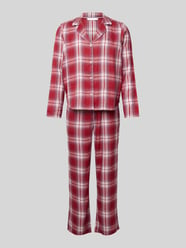 Pyjama mit Logo-Stitching Modell 'TH ORIGINAL' von TOMMY HILFIGER Rot - 3