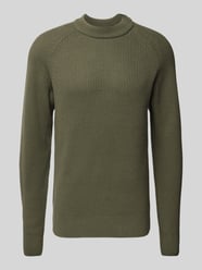 Gebreide pullover met ribboorden, model 'Kristian' van Casual Friday Groen - 22