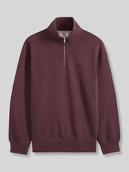 Relaxed Fit Troyer aus reiner Baumwolle mit Label-Stitching von Levi's® Bordeaux - 7