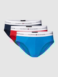 Slip mit Logo-Bund im 3er-Pack von Tommy Hilfiger Blau - 13