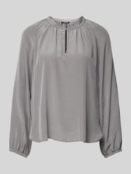 Blouse met druppelvormige hals van Luisa Cerano Grijs / zwart - 28