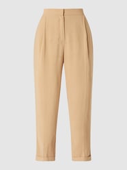 Bundfaltenhose mit elastischem Bund von Jake*s Collection Beige - 21