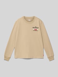 Shirt met lange mouwen, ronde hals en labelstitching van Levi’s® Kids Beige - 47