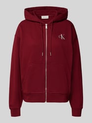 Sweatjack met labelprint van Calvin Klein Jeans Bordeaux - 44
