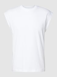 T-shirt o kroju bez rękawów z okrągłym dekoltem od Drykorn Biały - 16