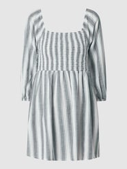 Jurk met pofmouwen  van REVIEW Blauw / turquoise - 21