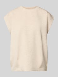 Sweatshirt van viscosemix met kapmouwen model 'Namara' van MOS MOSH Beige - 2