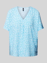 Blusenshirt aus Viskose mit V-Ausschnitt Modell 'EASY' von Vero Moda Blau - 37