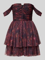 Cocktailjurk van mesh in off shoulder-look van Jake*s Cocktail - 45