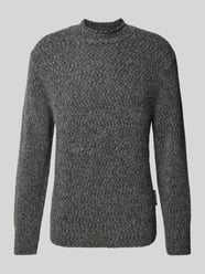 Sweter z dzianiny o kroju regular fit z włochatej mieszanki bawełny i wełny od Marc O'Polo - 35