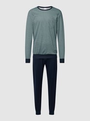 Pyjama met labeldetail van Calida Groen - 25