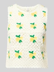 boxy fit knitwear-top met all-over motief model 'EMMA' van ONLY - 2