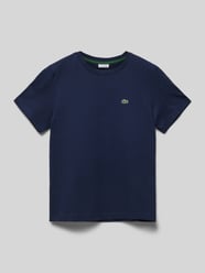 T-Shirt mit Logo-Patch von Lacoste Blau - 25