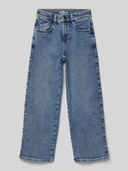 Relaxed Fit Wide Leg Jeans mit Kontrastnähten Modell 'BAGGY' von s.Oliver RED LABEL Blau - 3