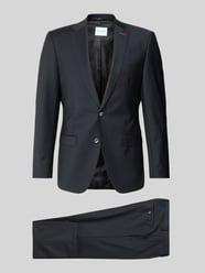 Slim Fit Anzug aus Woll-Mix in unifarbenem Design von ROY ROBSON - 2